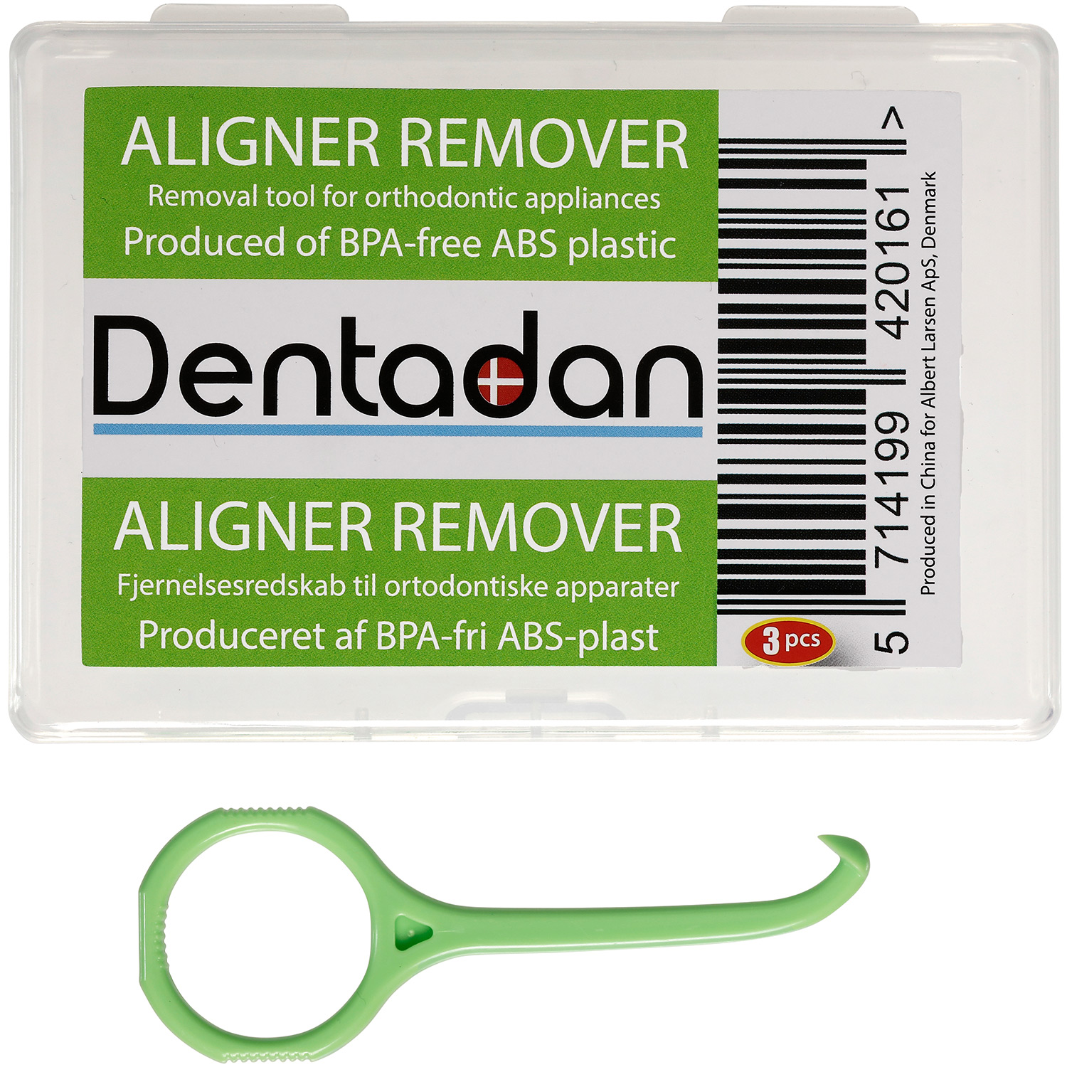 Dentadan Aligner Remover 3 Stk. Zahnspange-Entferner GRÜN
