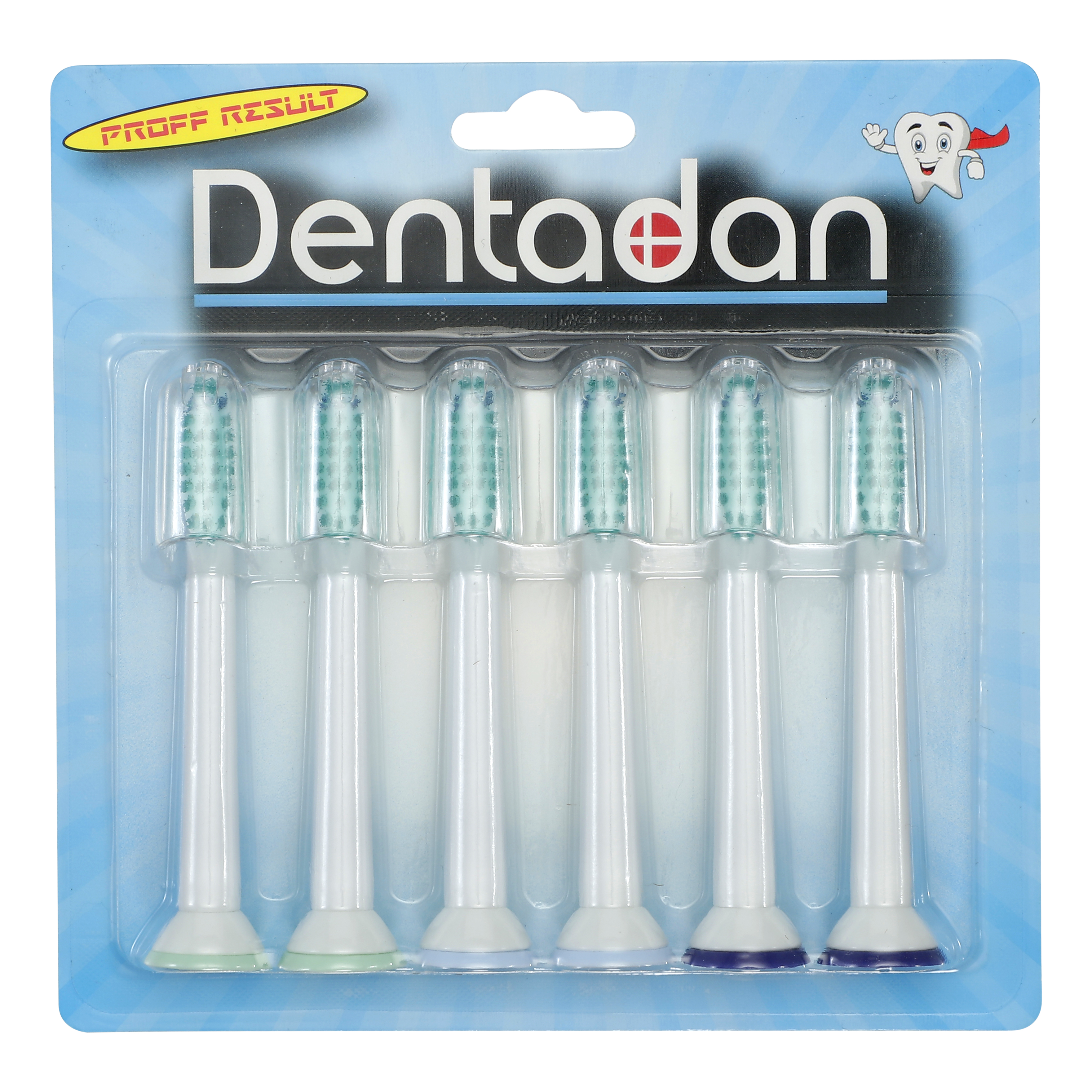 Dentadan Børstehoveder til Philips Sonicare med beskyttelseshætter 6 stk.