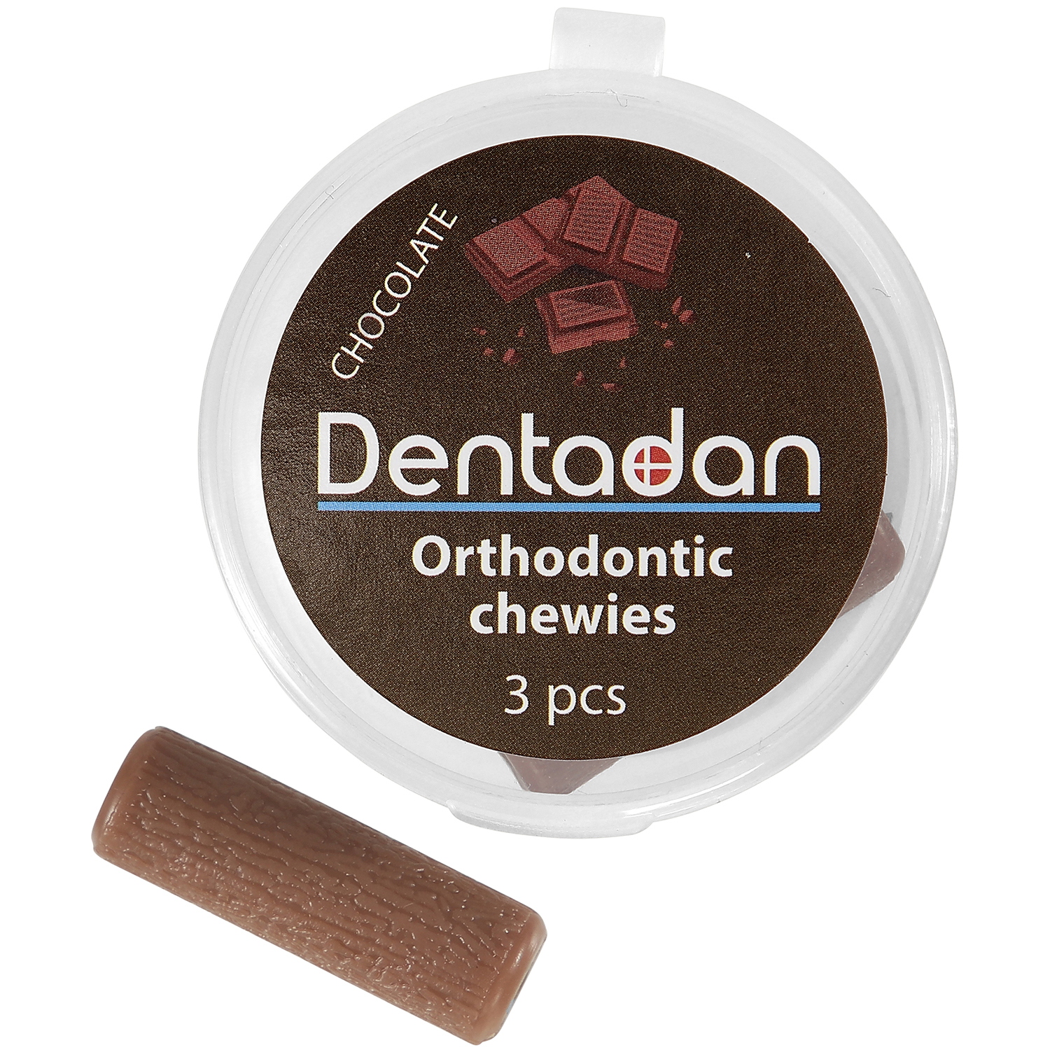 Dentadan Kieferorthopädische Chewies für Aligner und Zahnspangen 3 Stk. SCHOKOLADE