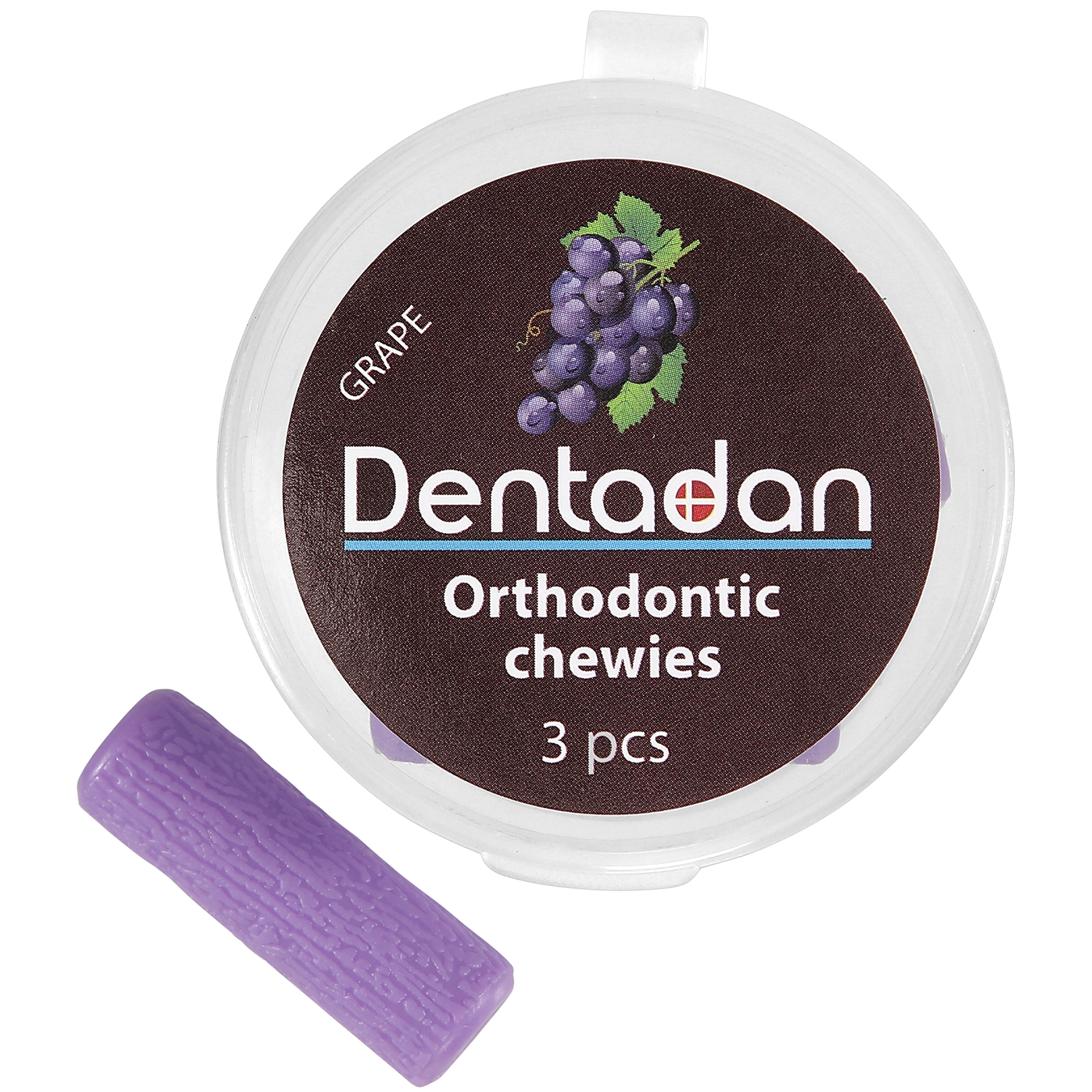 Dentadan Kieferorthopädische Chewies für Aligner und Zahnspangen 3 Stk. TRAUBE