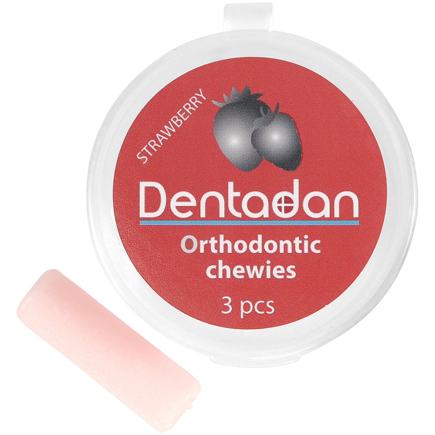 Dentadan Kieferorthopädische Chewies für Aligner und Zahnspangen 3 Stk. STRAWBERRY