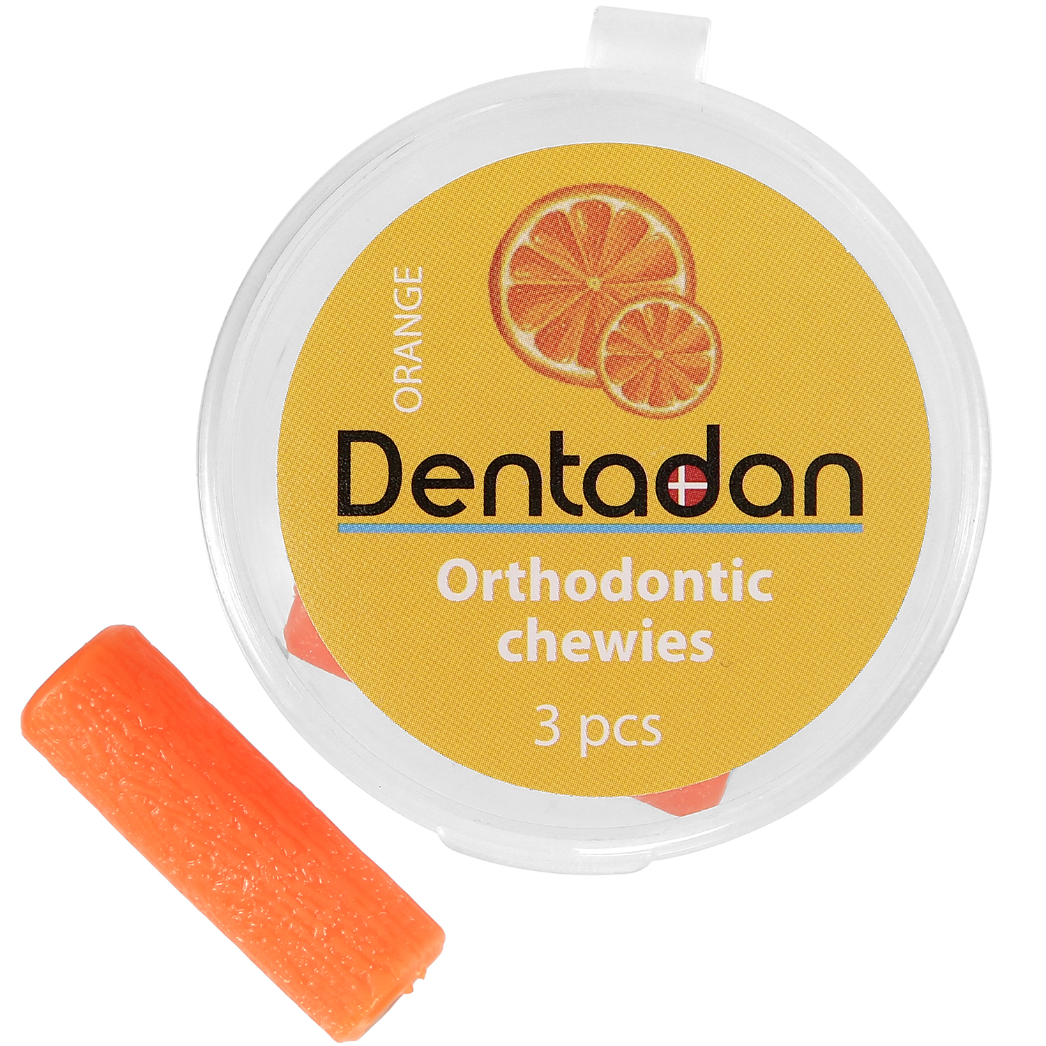 Dentadan Kieferorthopädische Chewies für Aligner und Zahnspangen 3 Stk. ORANGE
