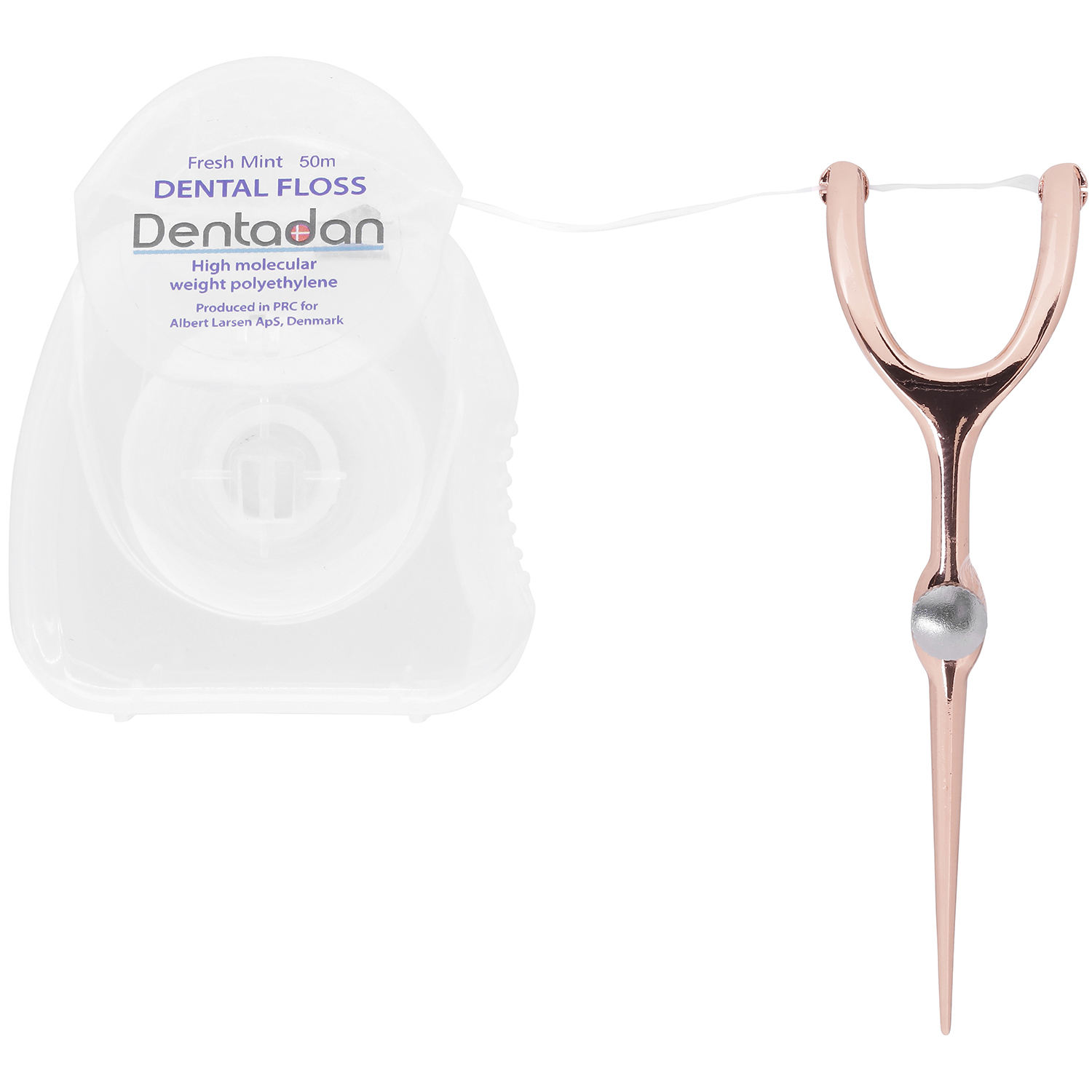 Dentadan Zinc Zahnseidenhalter + Zahnseide 50 mtr. ROSE GOLD