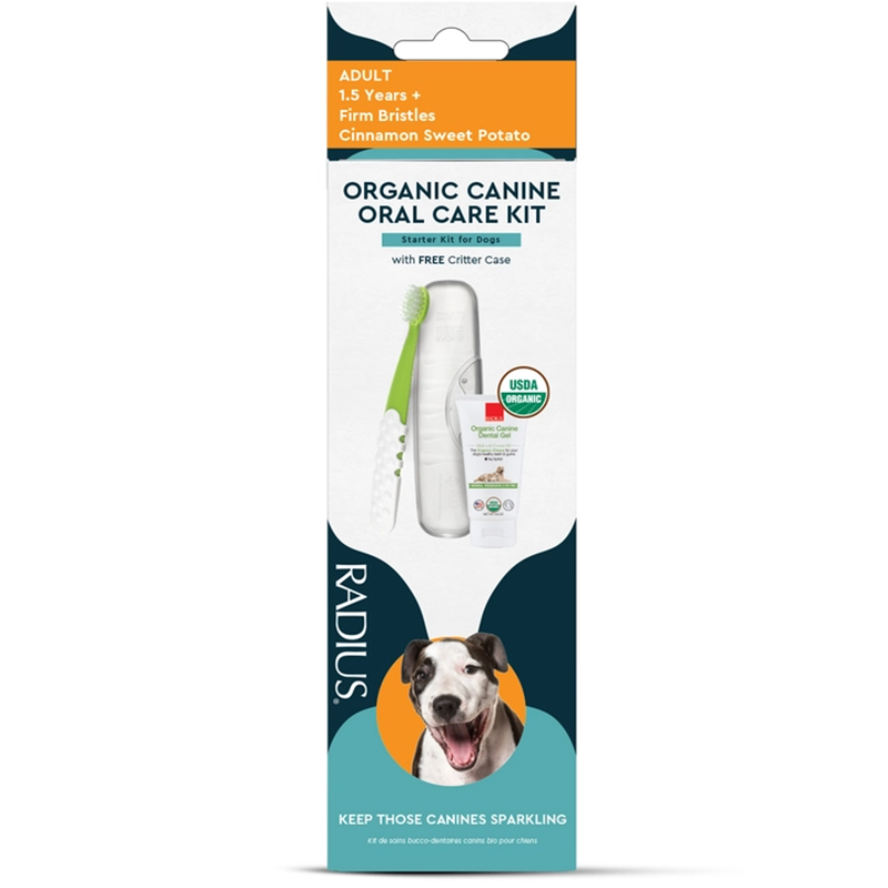 RADIUS Organic Canine Oral Care Kit Økologisk tandplejesæt til hunde - Tandpleje til Hund - Tandpleje til Hund og Kat