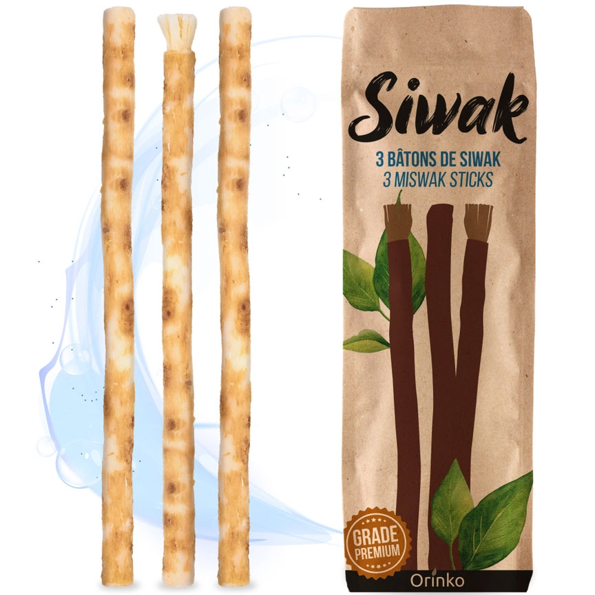 Miswak Sticks 3 Stk. ORINKO Siwak Sticks 100% Natürliche Zahnbürste