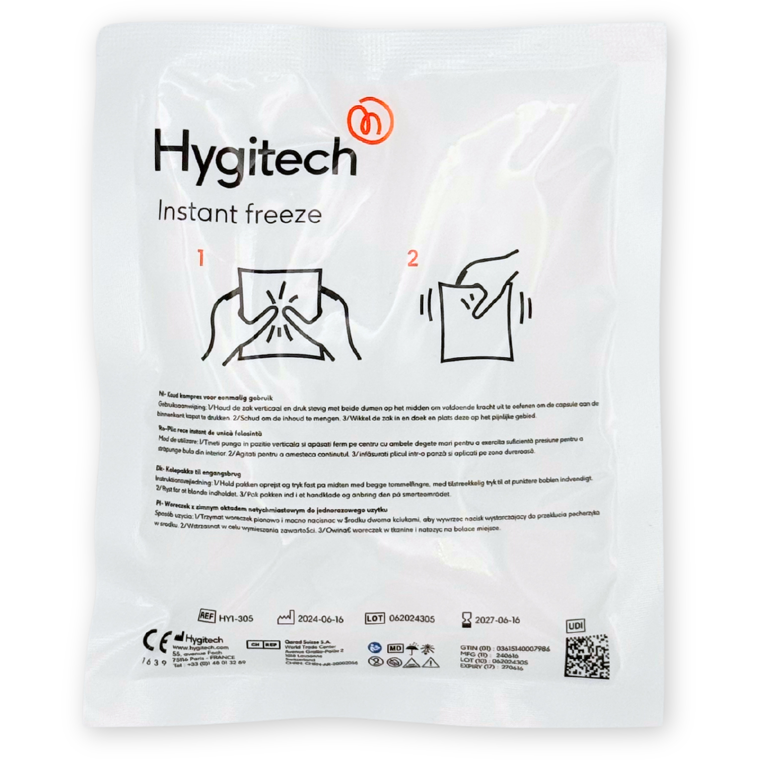 Hygitech Instant Freeze Engangs-Kuldepose - Isposer / Varmeposer