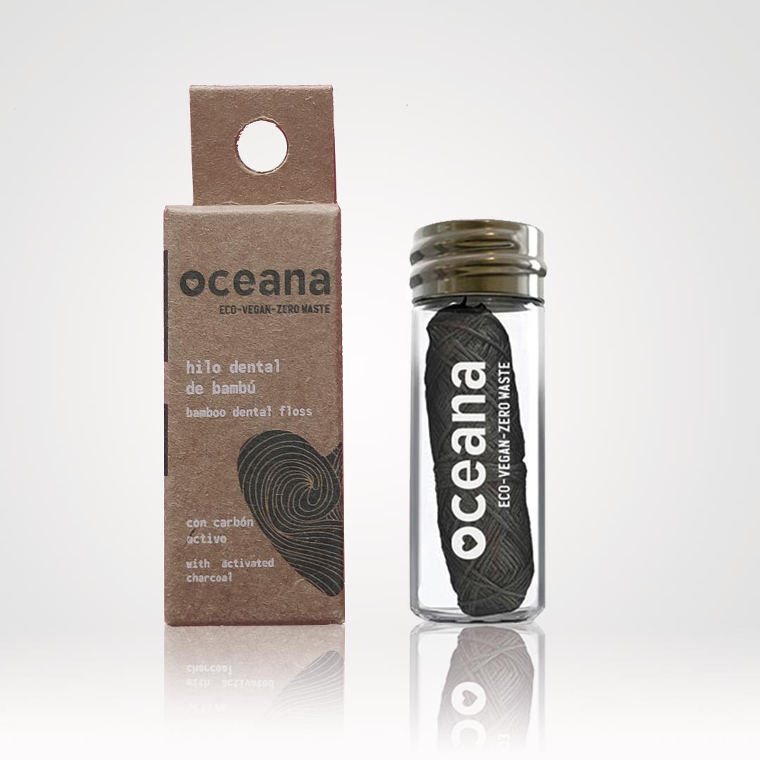 Bæredygtig Tandtråd Oceana 40 mtr. Glasbeholder