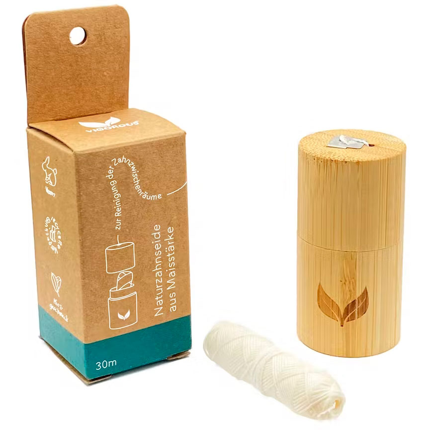 Zahnseide ohne PFAS Vigorous Bamboo Spender
