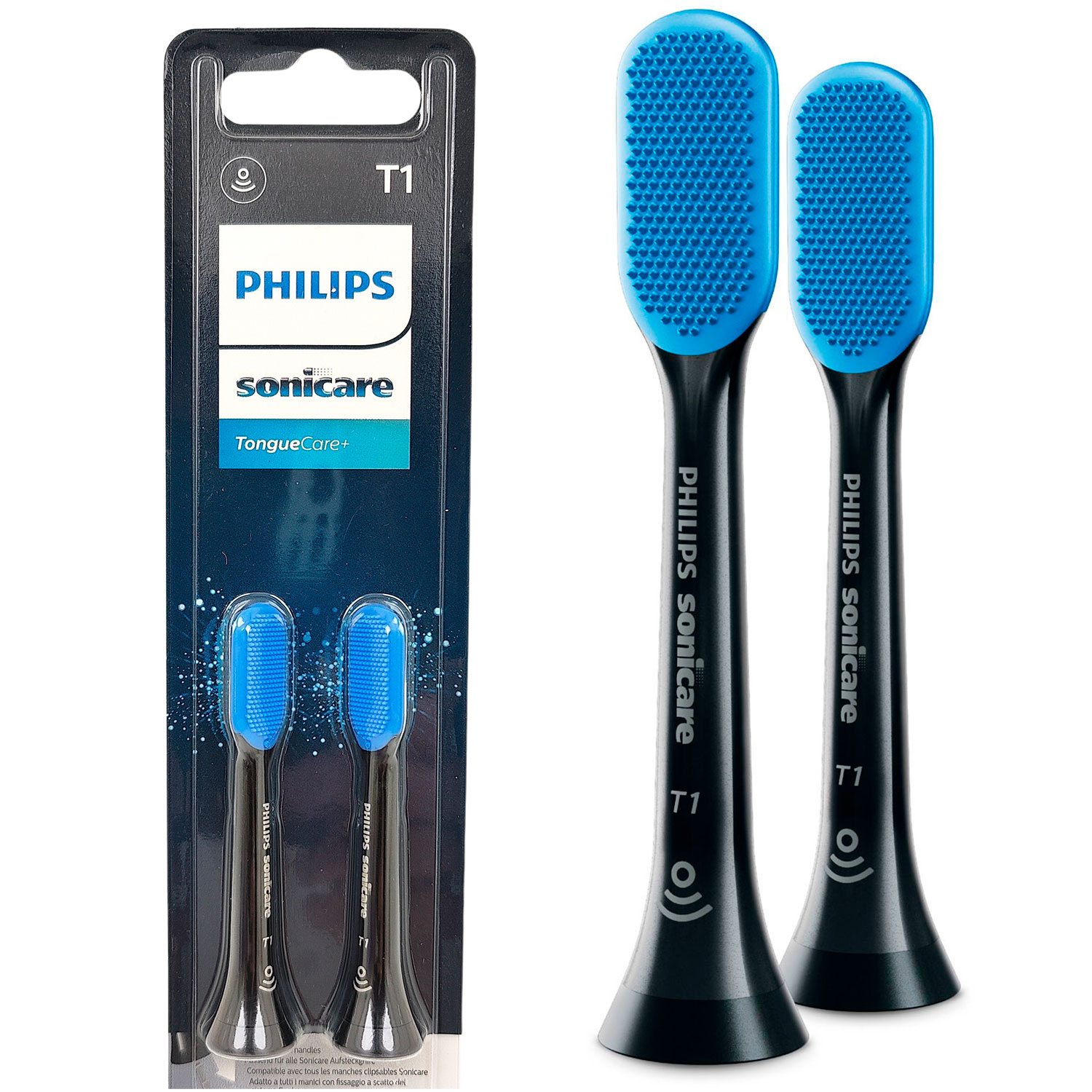 Tungerenser Til Philips Sonicare El-tandbørste SORTE 2 stk.