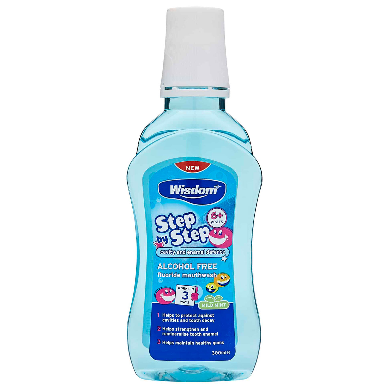 Mundwasser für Kinder Wisdom Step By Step Fluorid 300 ml