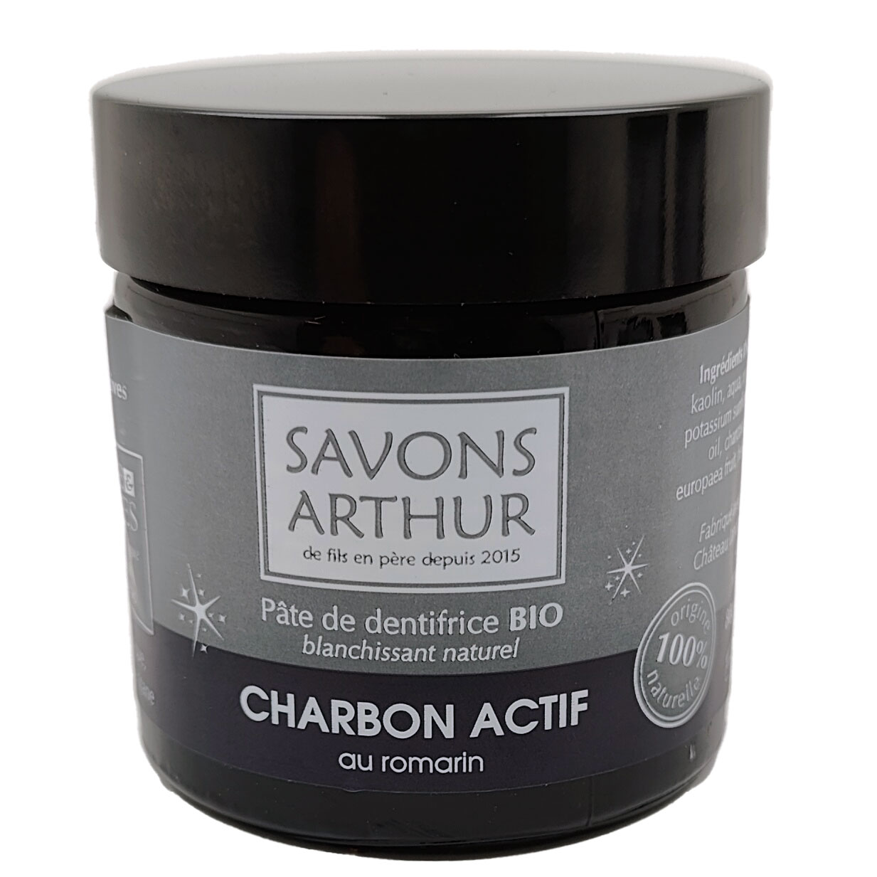 Økologisk Tandpasta Savons Arthur Charcoal & Rosmarin - Naturlig / Økologisk Tandpasta
