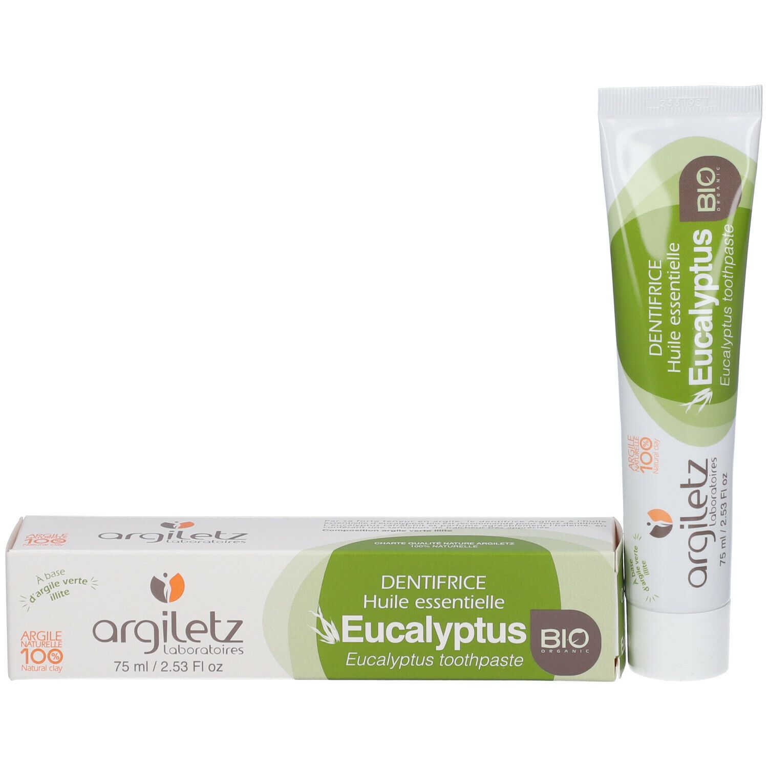 Bio-Zahnpasta Argiletz Eukalyptus 75 ml.