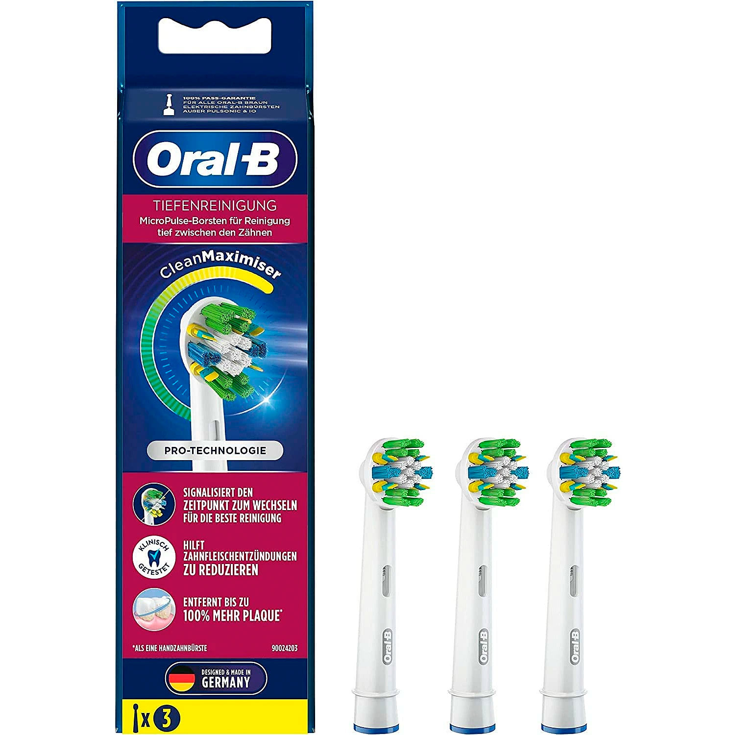 Oral-B FlossAction Børstehoveder CleanMaximizer 3 stk.