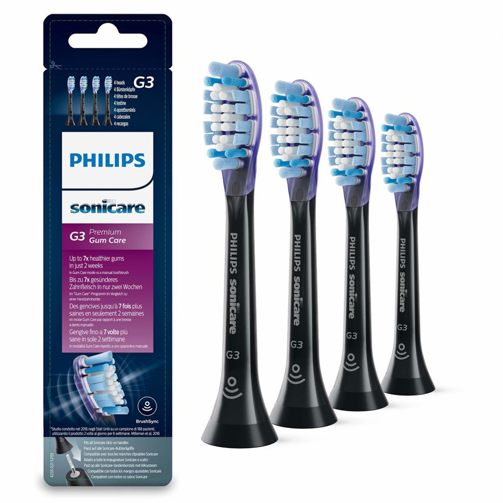 Philips Sonicare G3 Premium Gum Care Bürstenköpfe 4 Stk. Schwarze