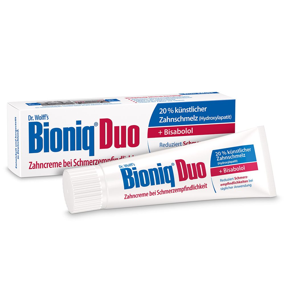 Bioniq Duo Hydroxyapatite Zahnpasta gegen Vereisungen 75 ml