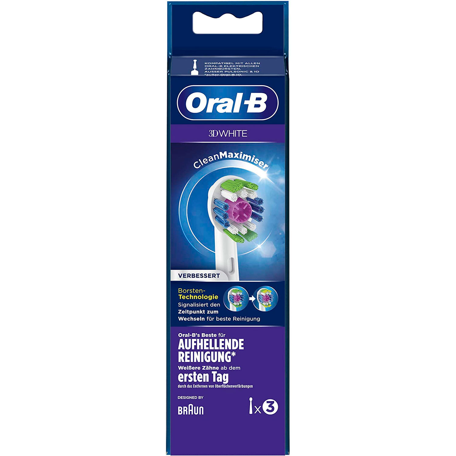 Oral-B 3D White CleanMaximiser Bürstenköpfe 3 Stk.