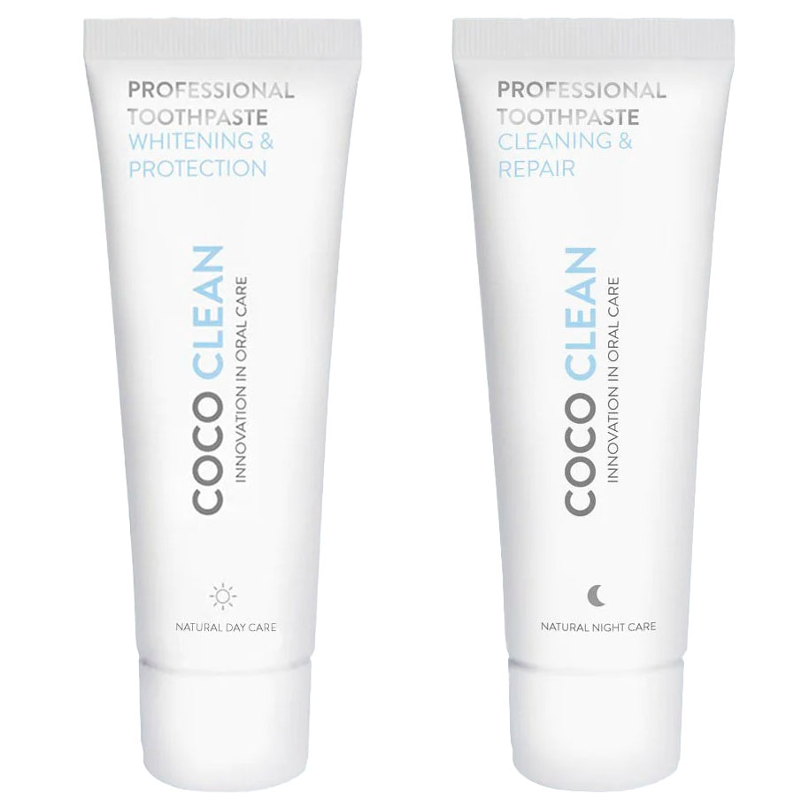 Zahnaufhellende Zahnpasta Coco Clean Day and Night Duo