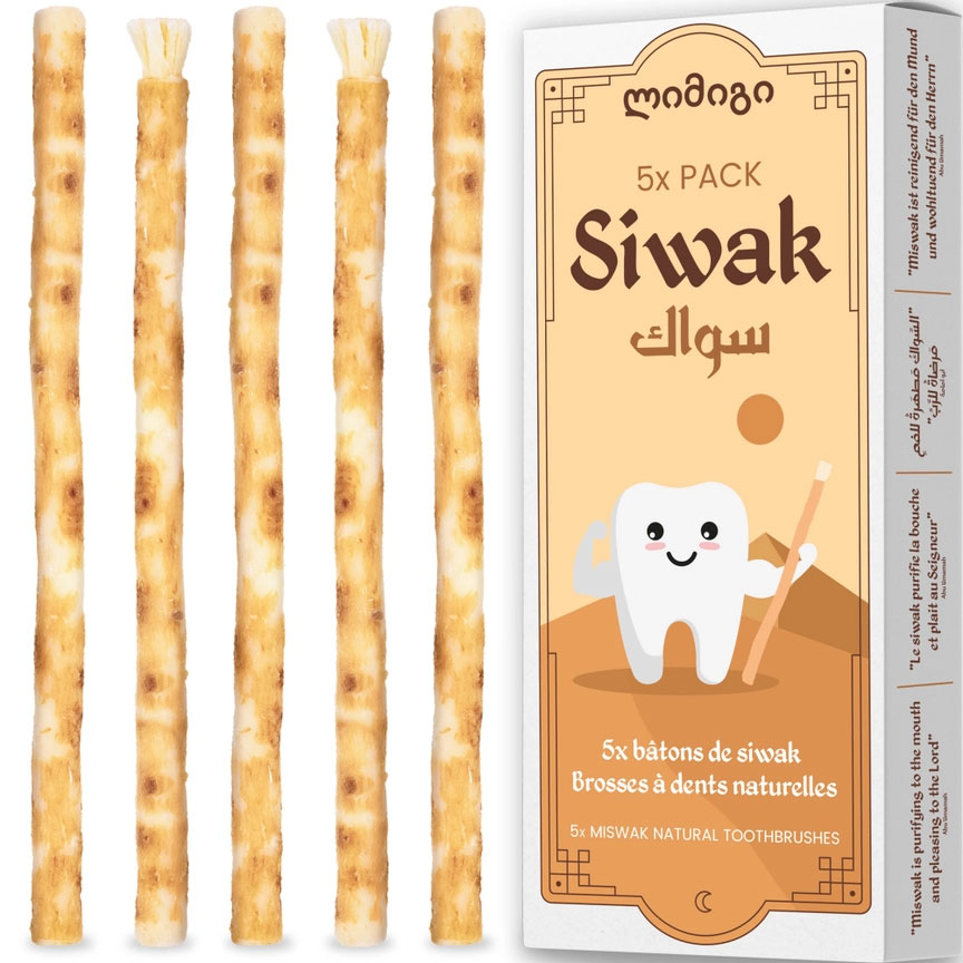 Miswak Sticks 5 Stk. ORINKO Siwak Sticks 100% Natürliche Zahnbürste