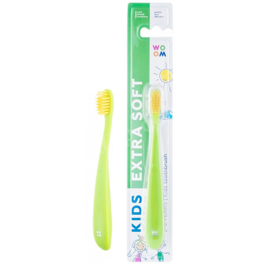 Børnetandbørste Woom Kids Extra Soft 2-6 År GRØN