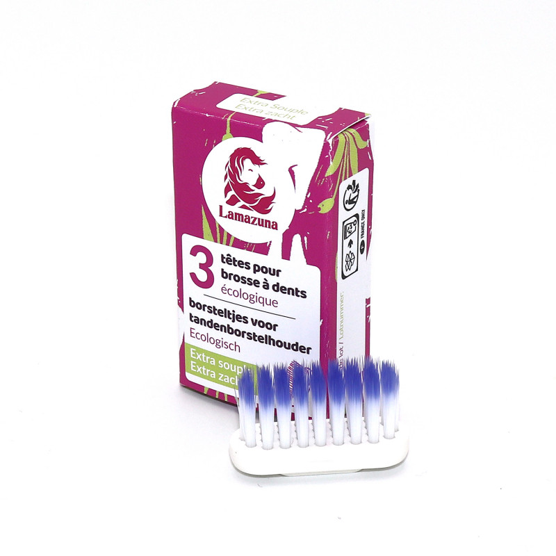 Lamazuna Zahnbürstenköpfe Nachfüllpackung 3 Stk. Extra Soft