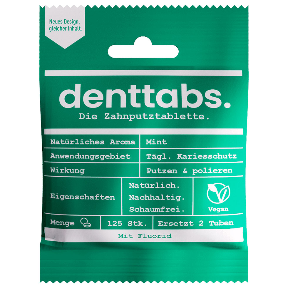 DentTabs Tandpasta Tabletter Med Fluor 125 stk.