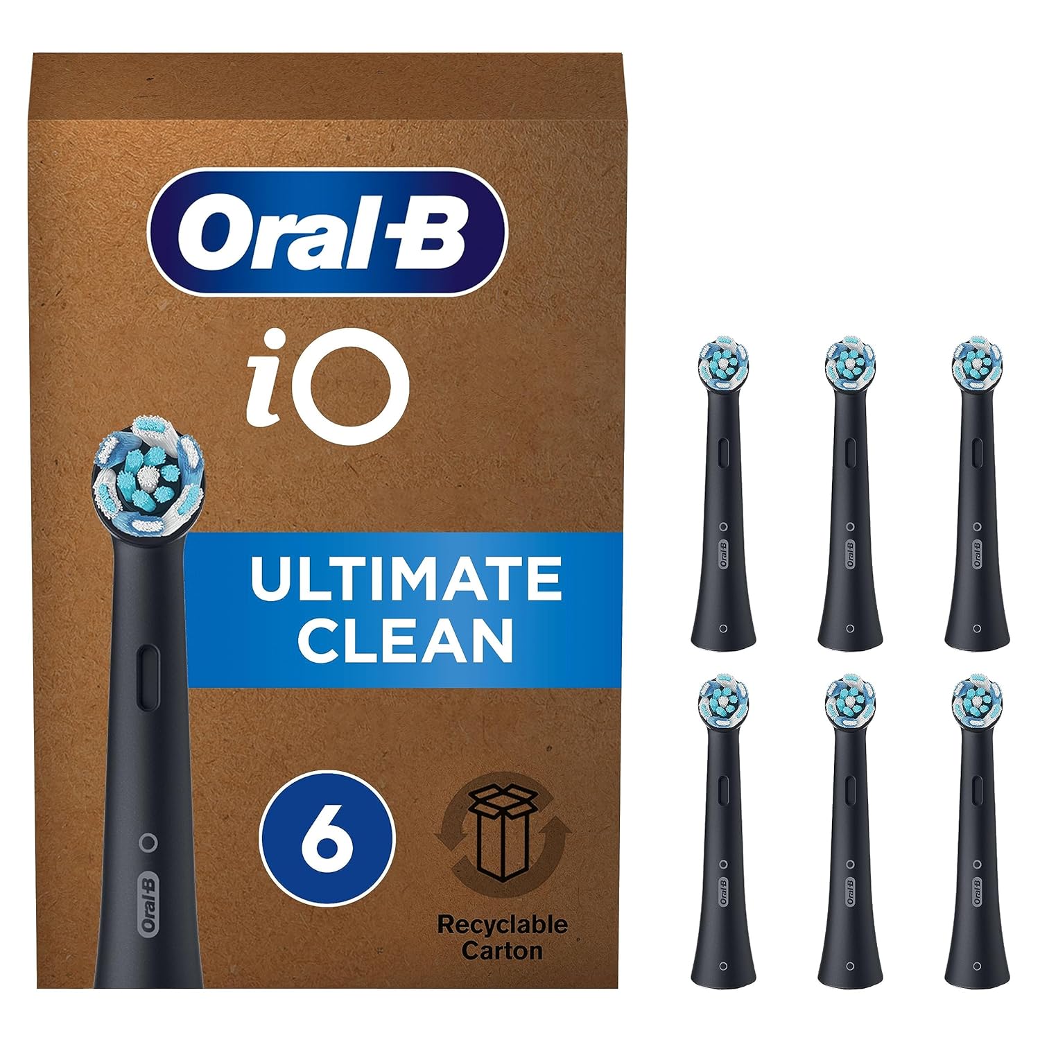 Oral-B iO 6 Stk. BLACK Ultimate Clean -Bürstenköpfe