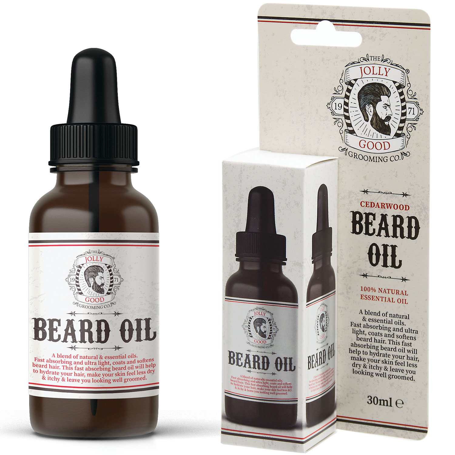 Bartöl Jolly Good Grooming Zedernholz 30 ml.