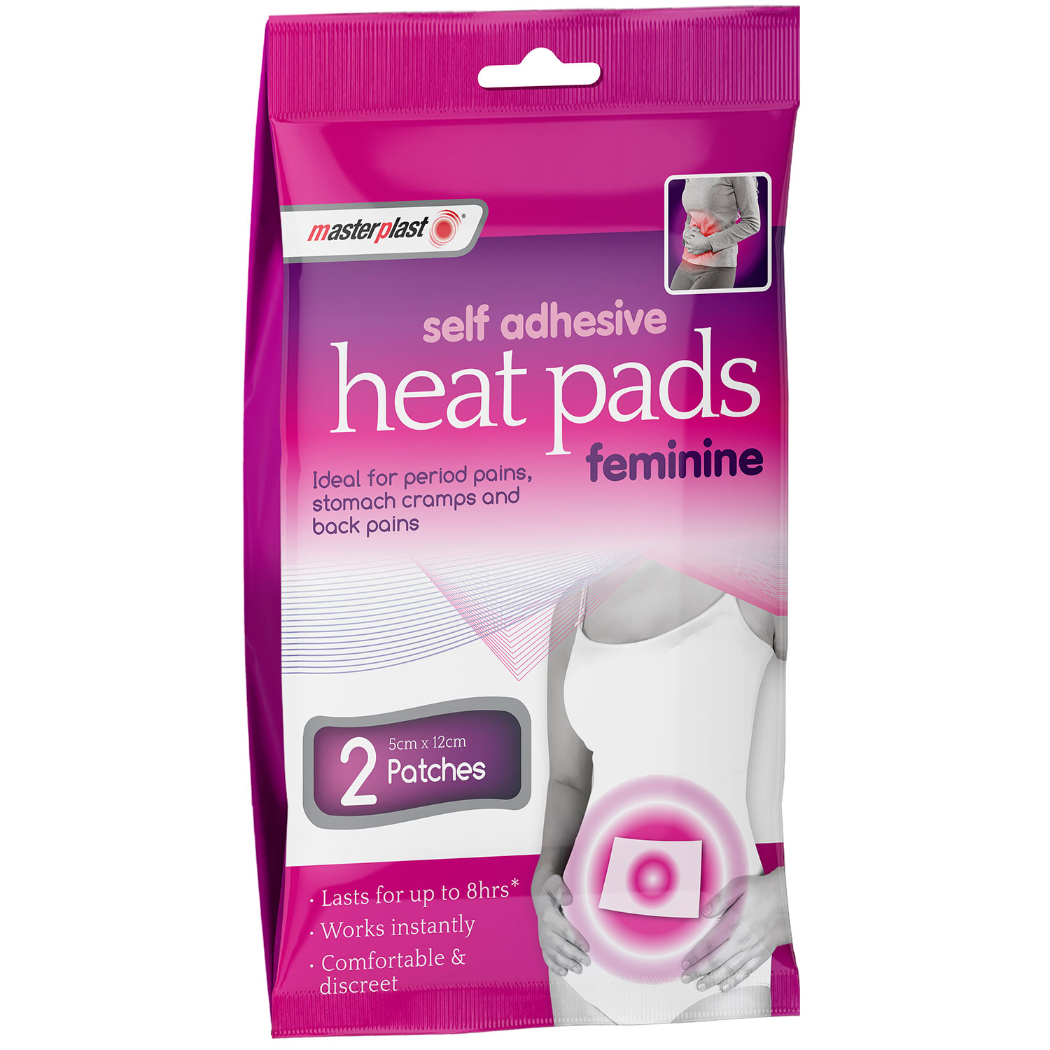 Varmeplaster Smertelindrende Underliv 2 stk. Masterplast Feminine