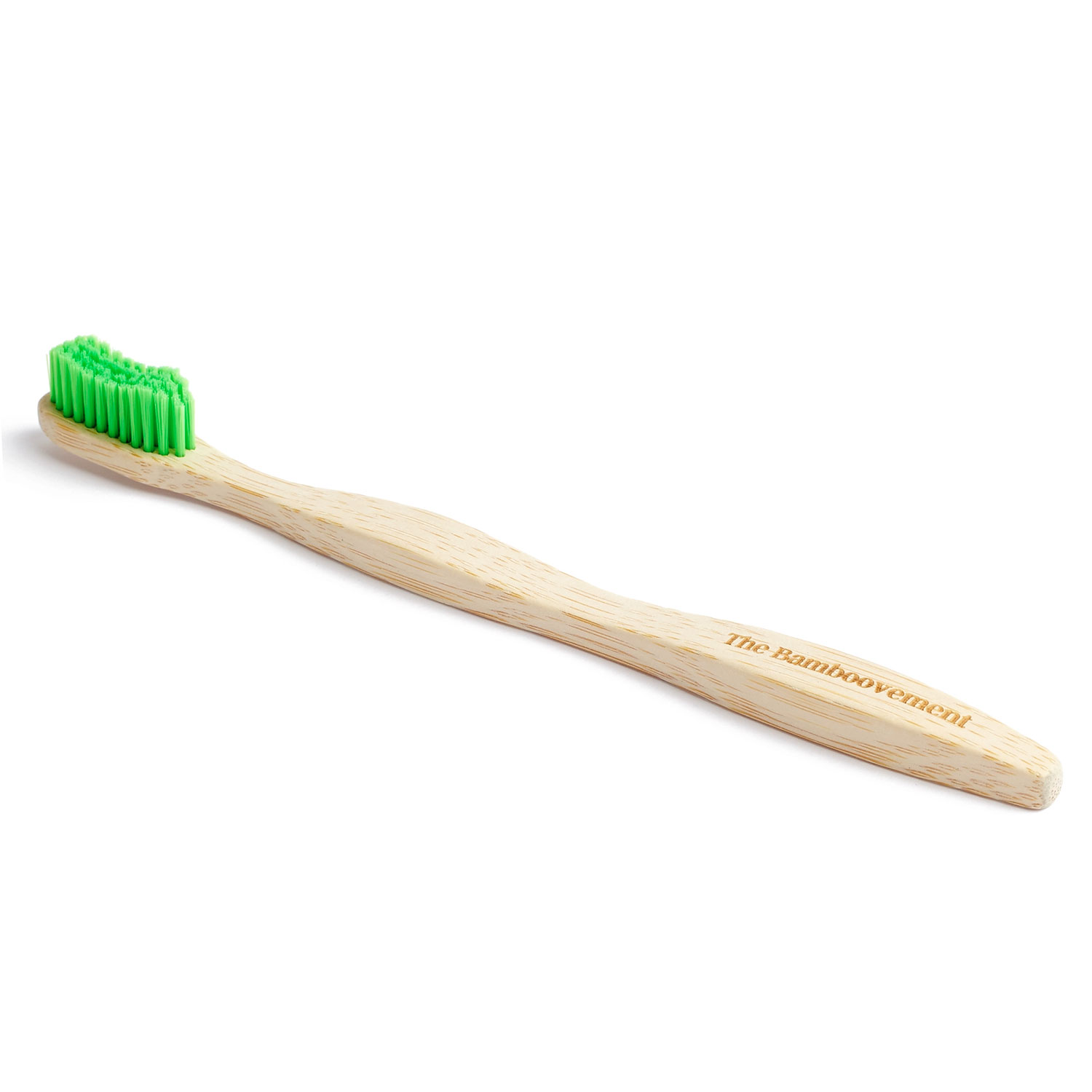 Bambuszahnbürste BAMBOOVEMENT Medium GRÜNES BÜRSTENHAAR