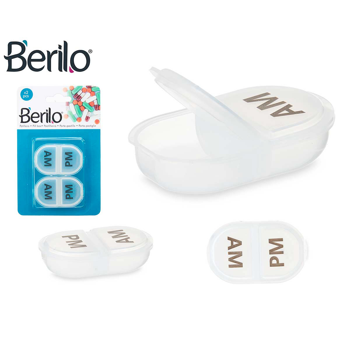 Pillendose Morning Evening 2 Stk. Berilo Pillendose