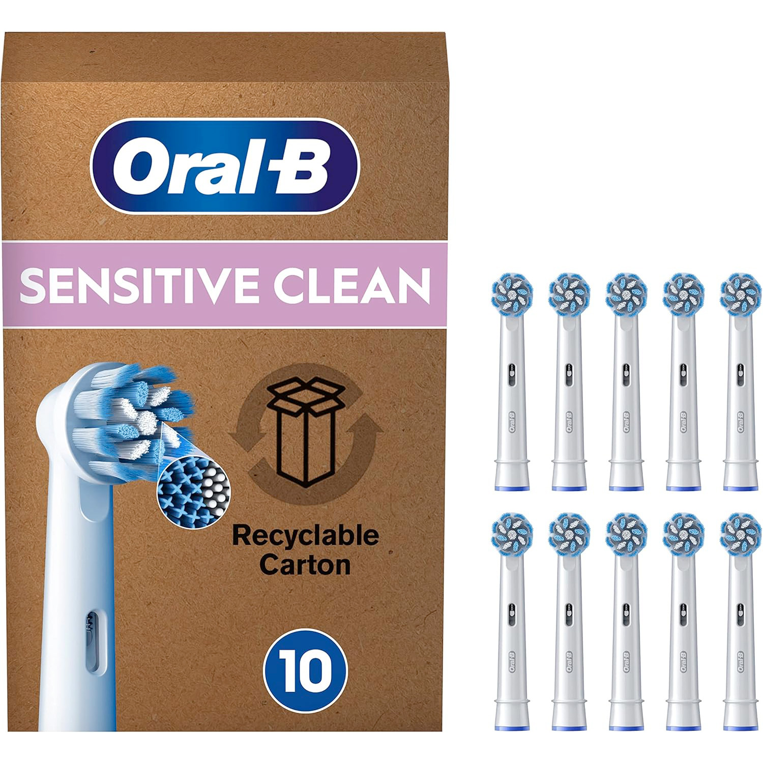 Oral-B 10 stk. Sensitive Clean PRO Børstehoveder