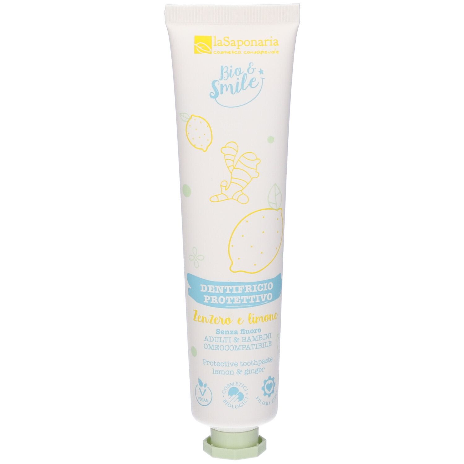 Natürliche Zahnpasta La Saponaria Lemon & Ginger Protective