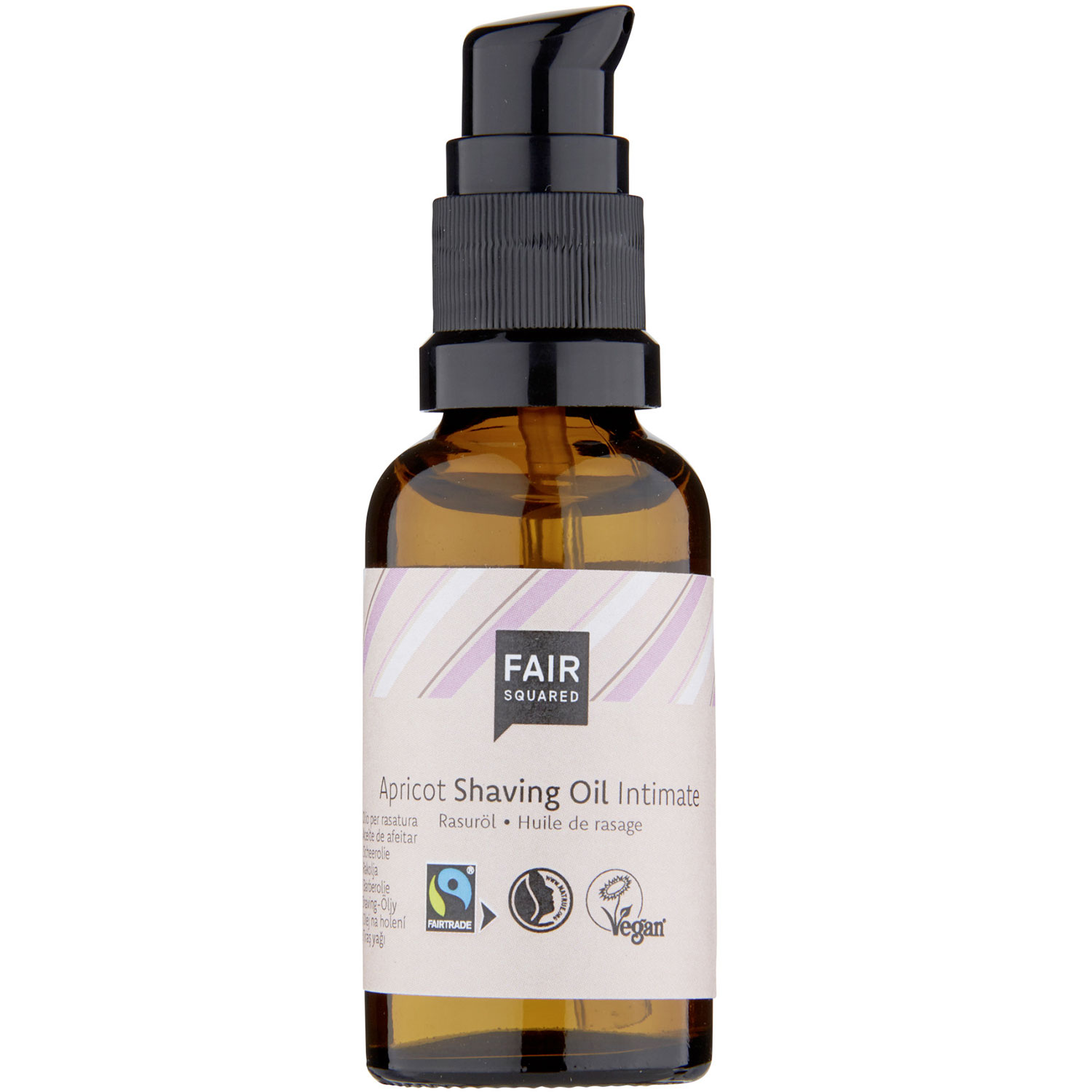 Økologisk Barberolie Fair Squared Økologisk Apricot Intimate med pumpe