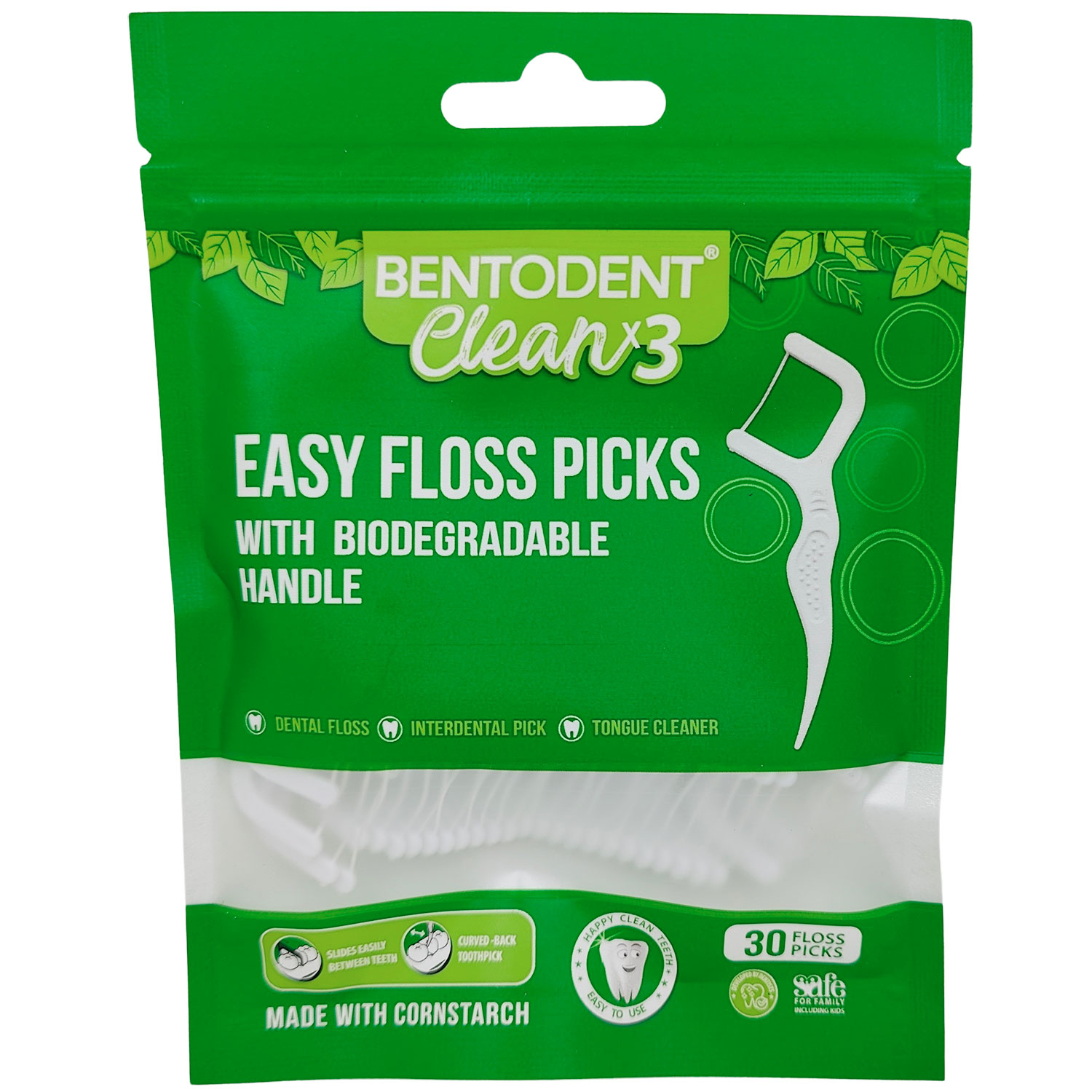 Biologisch abbaubare Zahnseide Bentodent Easy Floss Picks