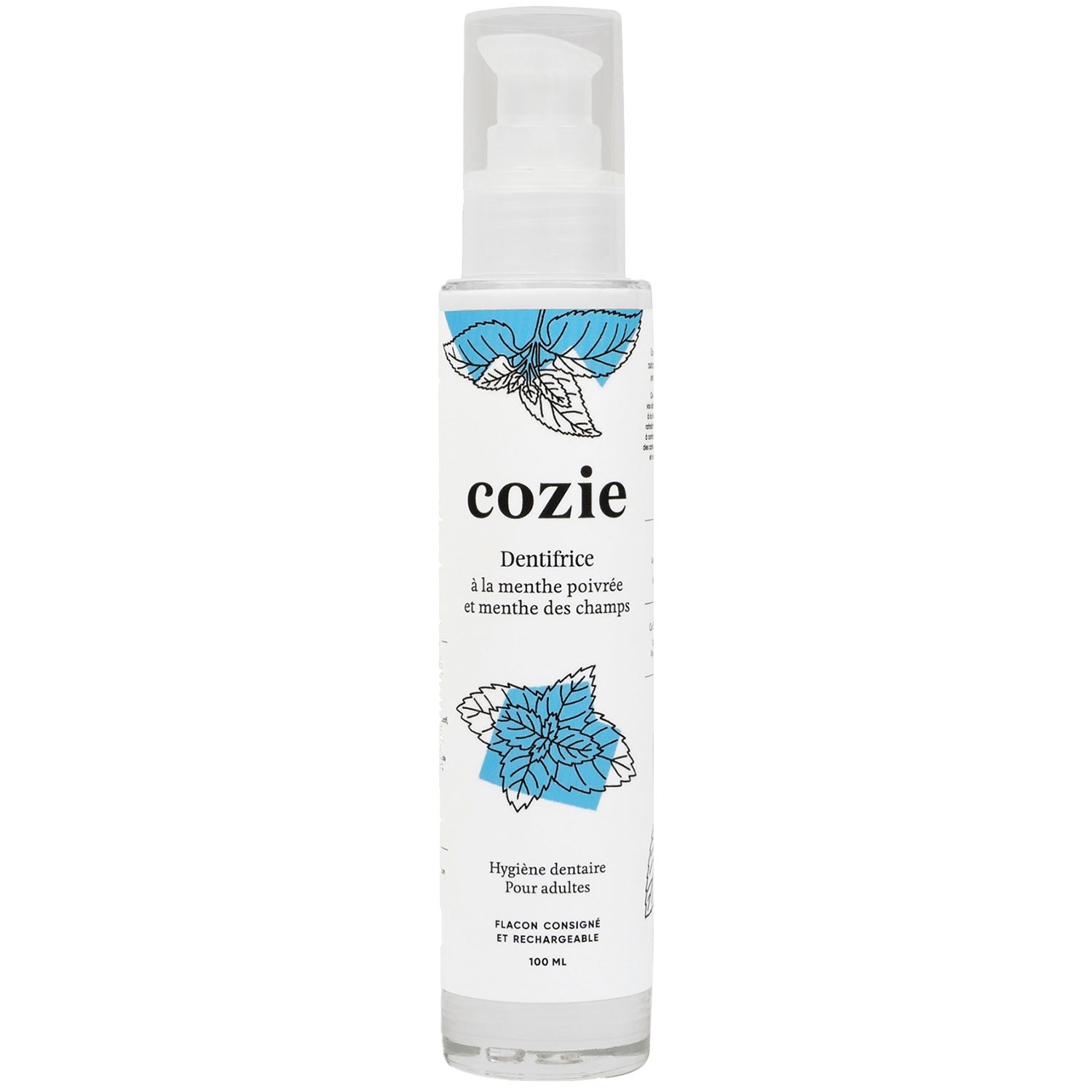 Natürliche Zahnpasta Cozie Peppermint & Wild Mint 100 ml.