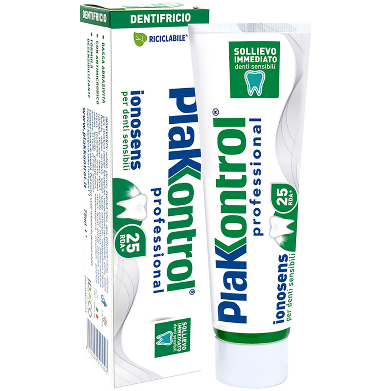 Tandpasta Følsomme Tænder PLAKKONTROL Ionosens 75 ml