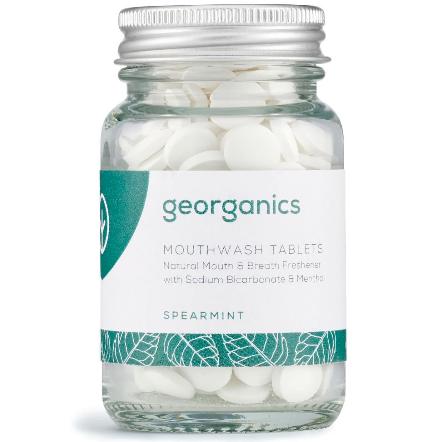 Naturlig Mundskyl Tabletter Georganics Spearmint 180 stk.