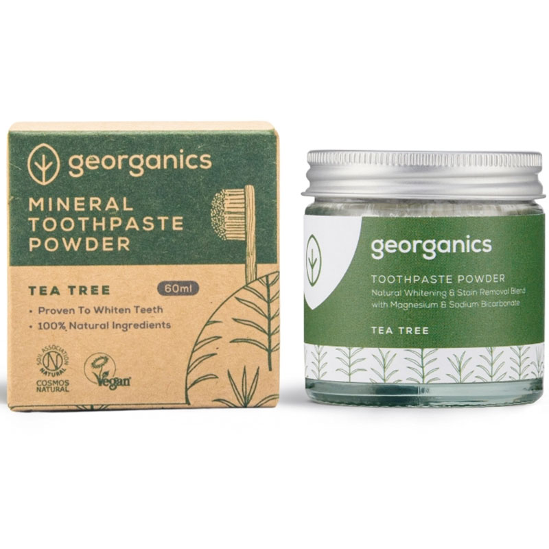 Natürliches Zahnpastapulver Georganics Tea Tree 120 ml