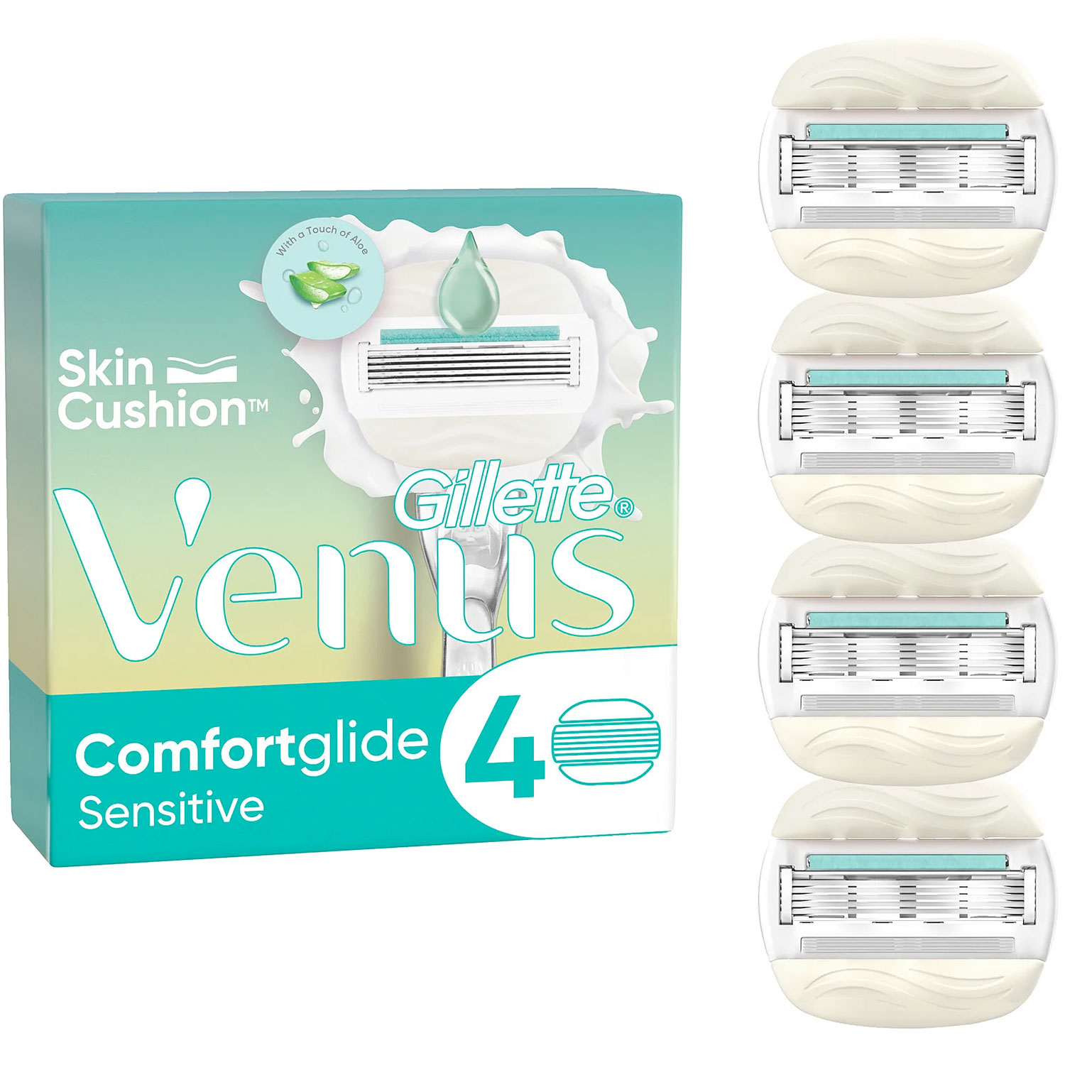 Gillette Venus Comfortglide Sensitive 4 Stk. Rasierklingen