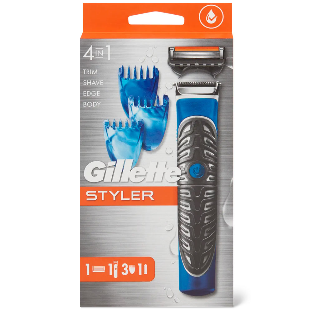 Gillette Styler Electric 3 Kämme + 1 Rasierklinge