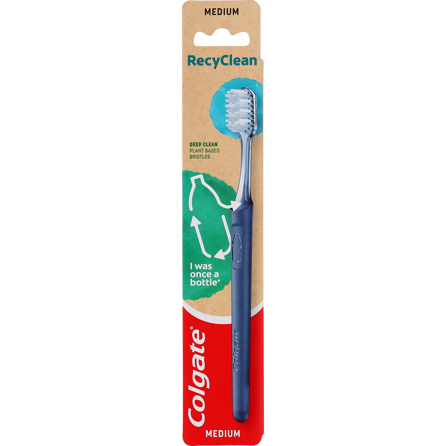 Colgate RecyClean Tandbørste Medium - Bæredygtige Tandbørster