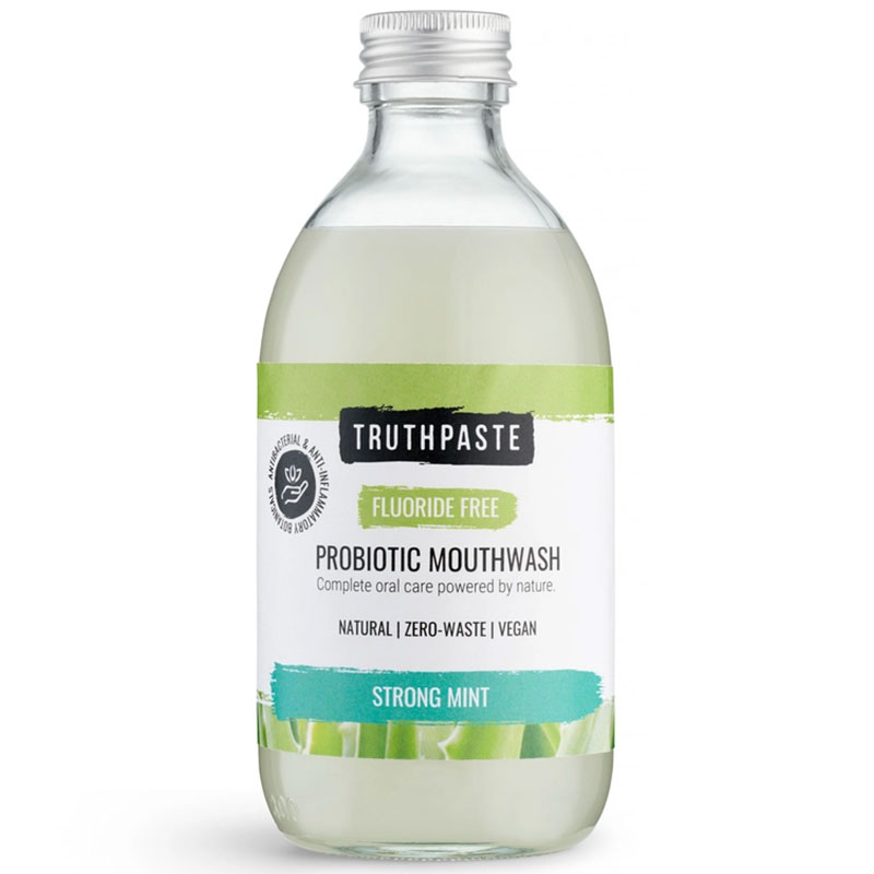 TRUTHPASTE Probiotische Munddusche Strong Mint Fluorfrei & Natürlich (300 ml)