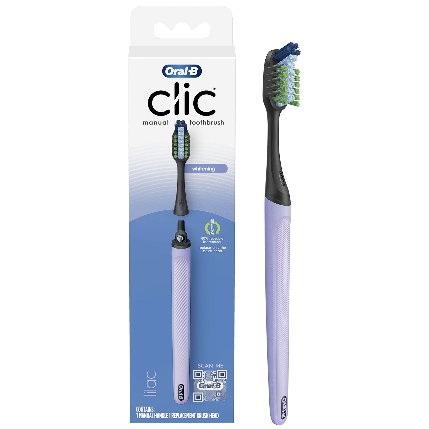 Oral-B CLIC Whitening Zahnbürste Multibenefit Clean LILAC