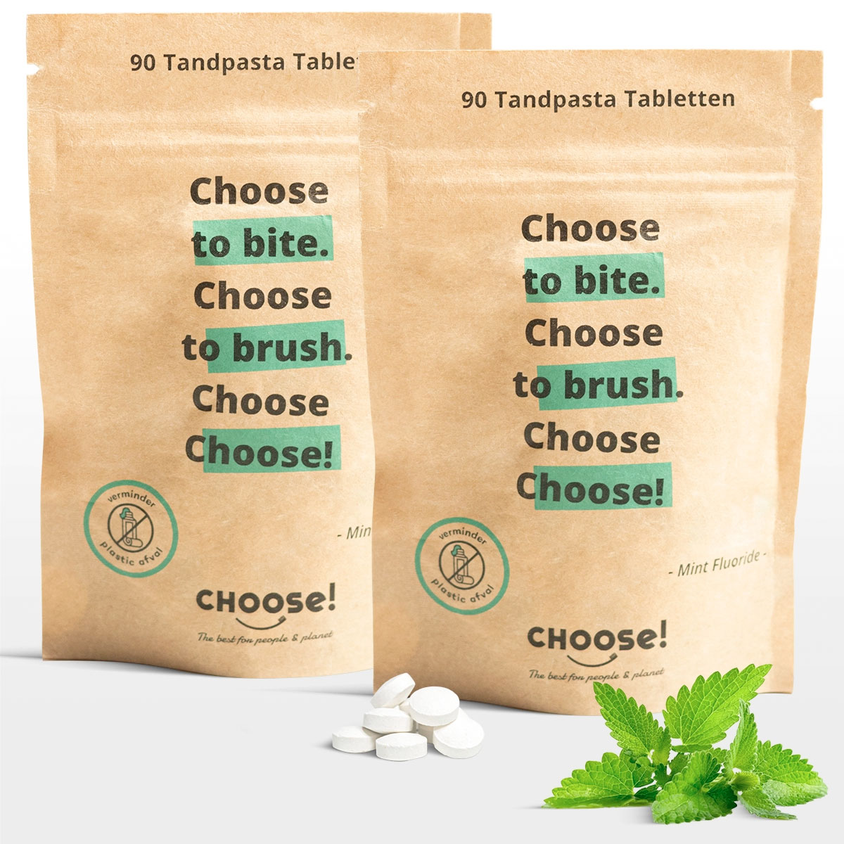 Zahnpasta-Tabletten CHOOSE! Nachfüllung 180 Stk.