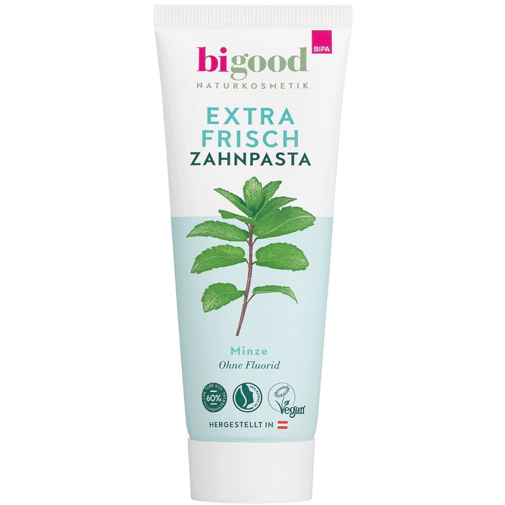 Natürliche Zahnpasta Bigood Mint Extra Fresh 75 ml.