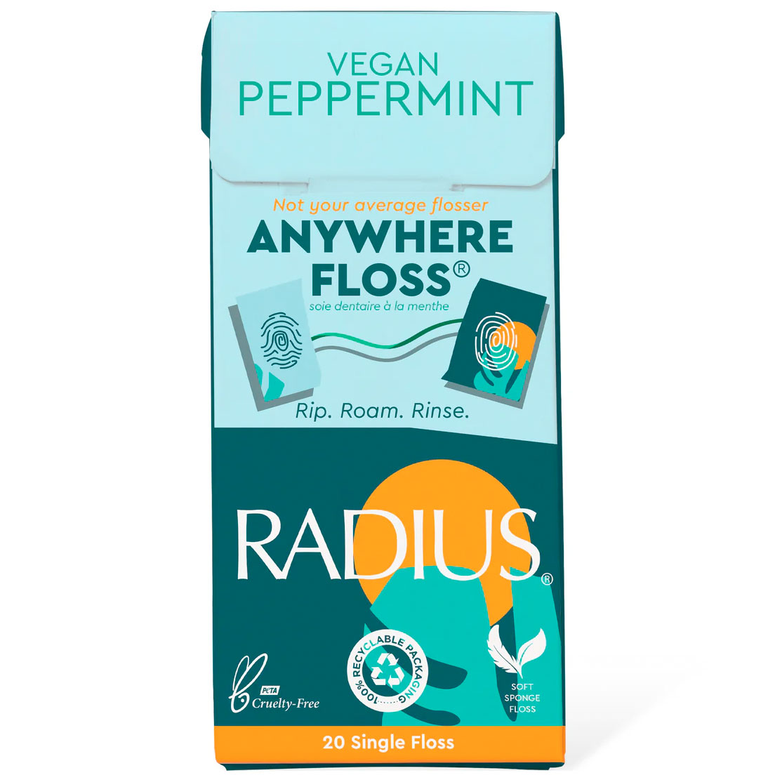 Zahnseide ohne PFAS Radius Anywhere Peppermint 20 Stk.
