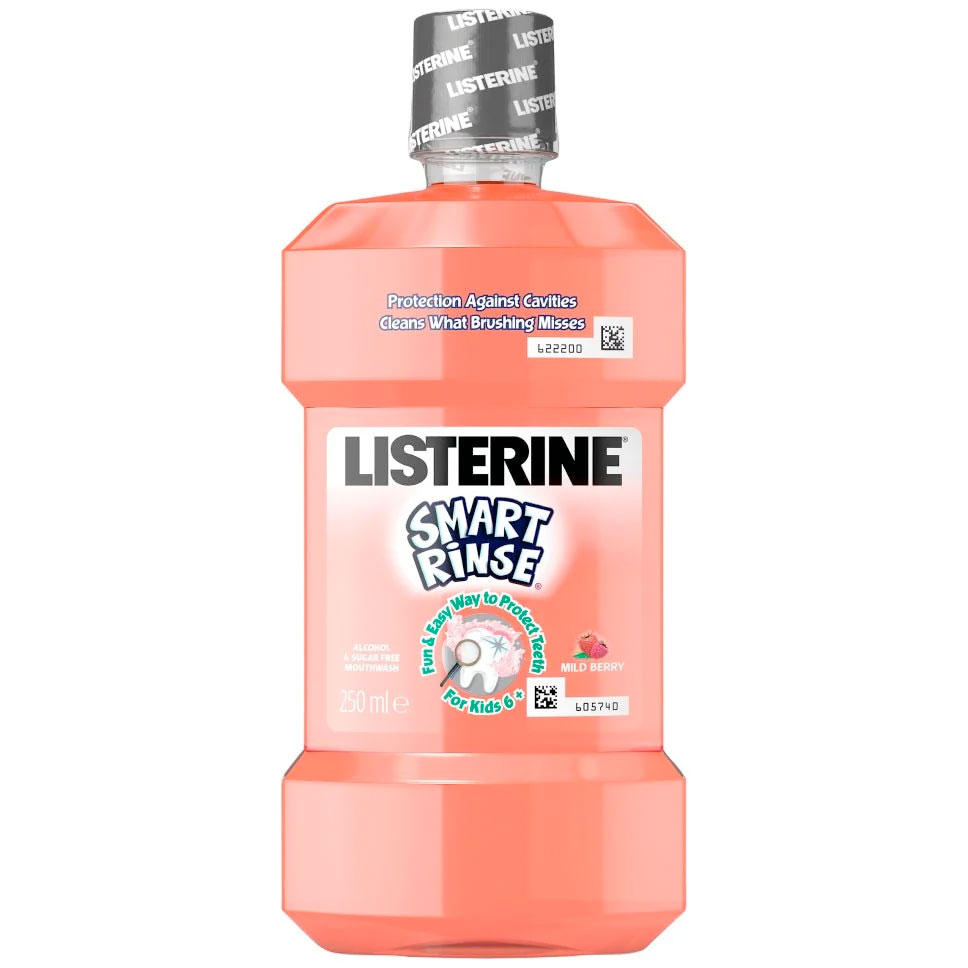 Listerine Mundskyl til Børn Smart Rinse Mild Berry 250 ml.