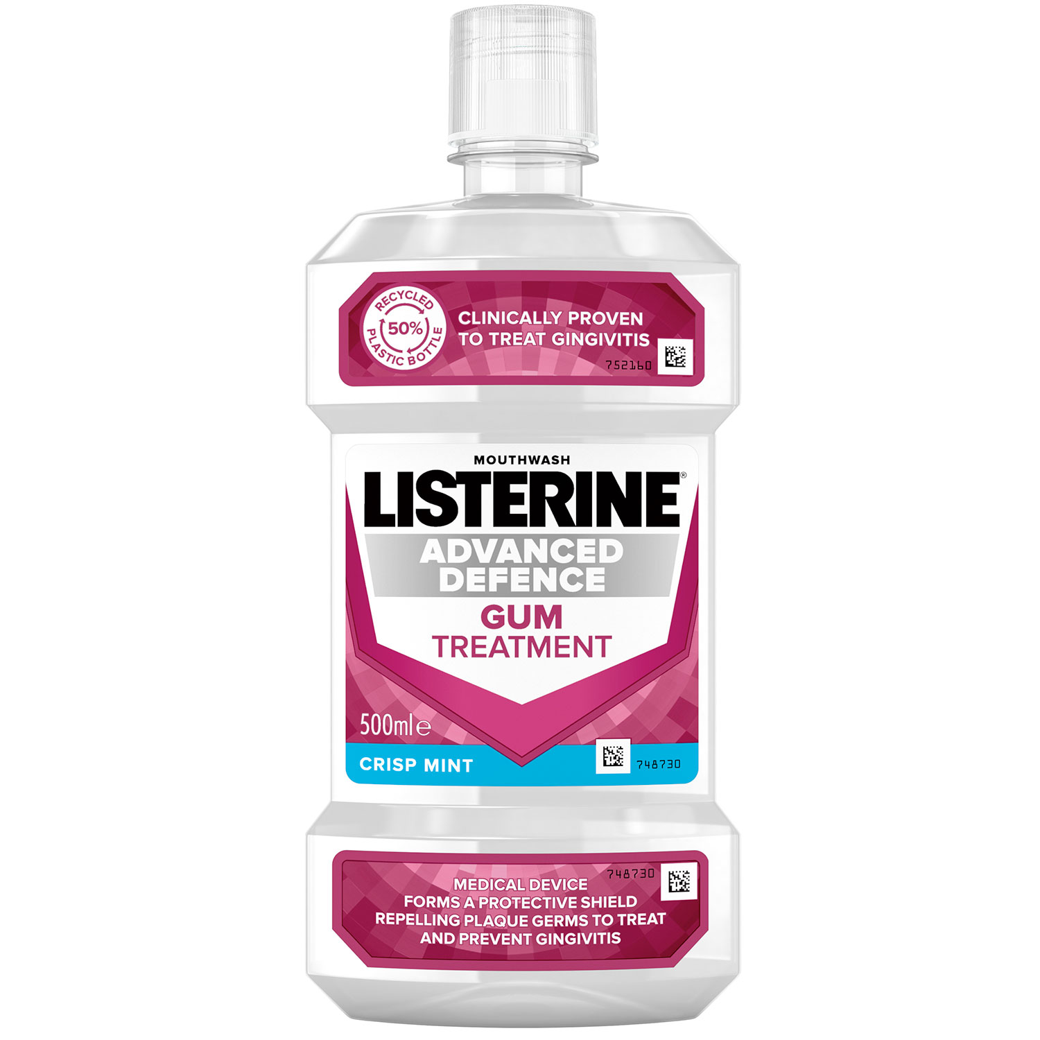 Listerine Mundwasser Advanced Defense Gum Treatment 500 ml.