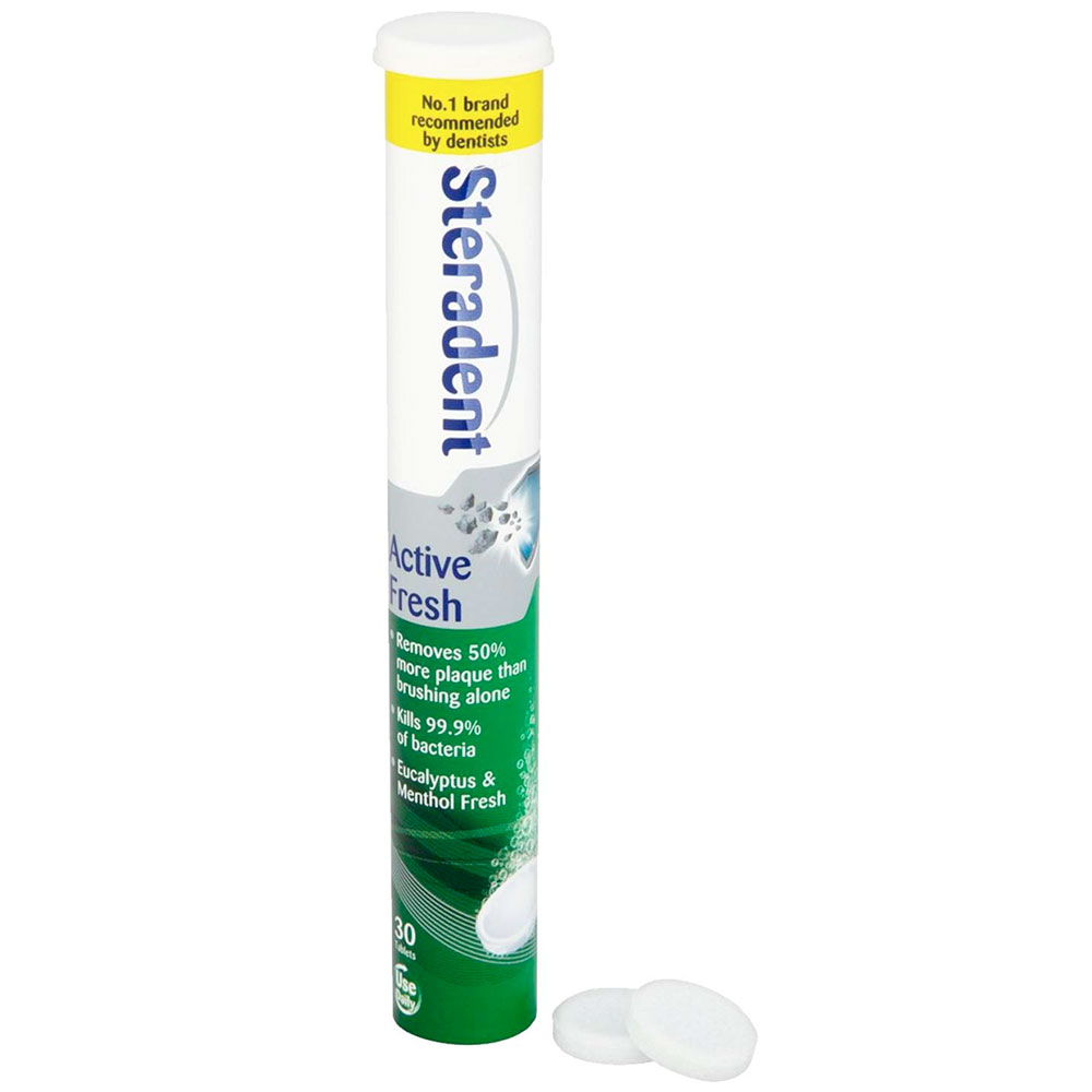 Steradent Active Fresh Rensetabletter til protese 30 stk.