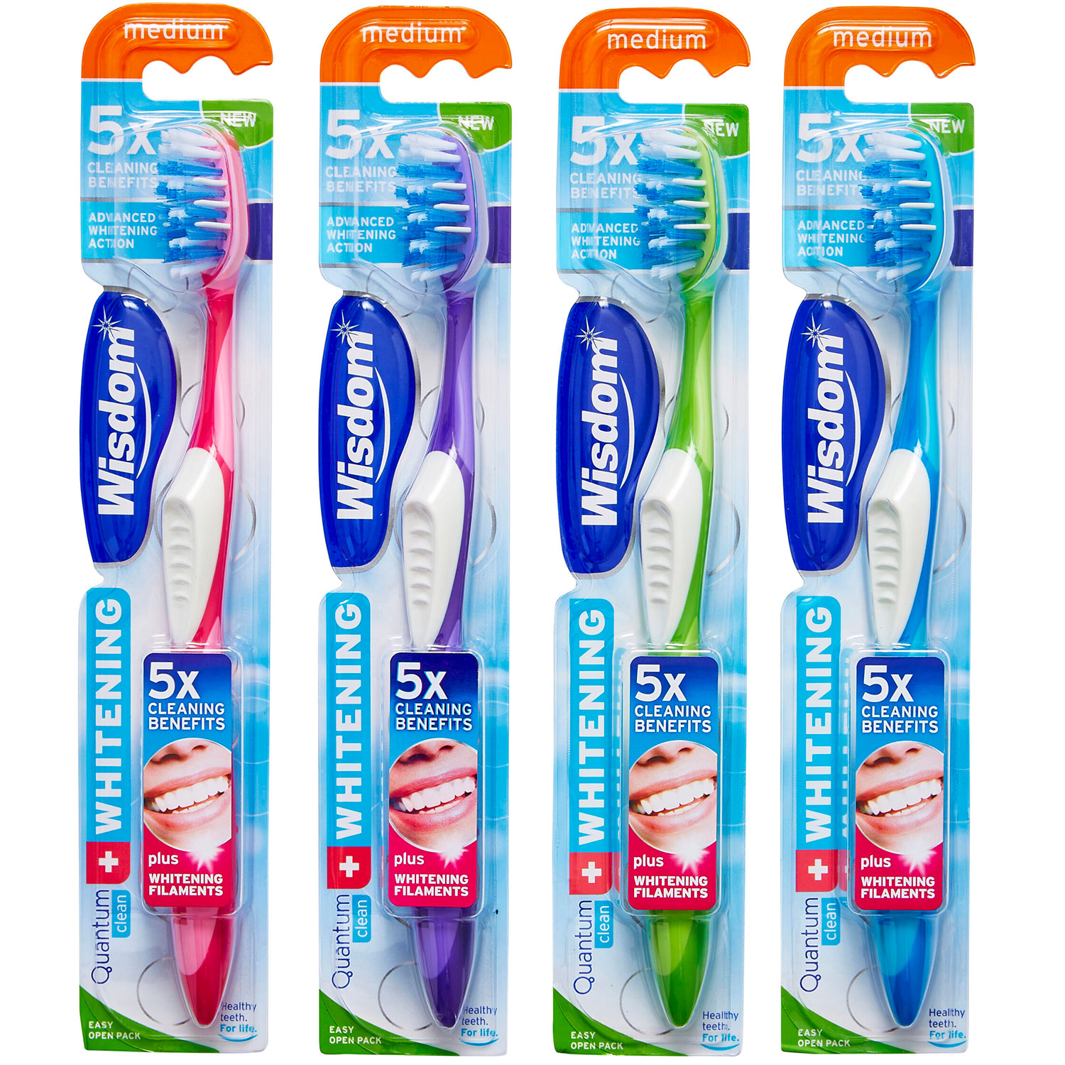 Whitening Tandbørste Wisdom Quantum Clean Medium